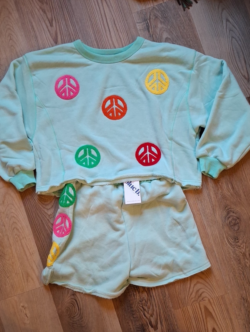 Women's Light Teal Peace Patch Set - by Blue b. Collections